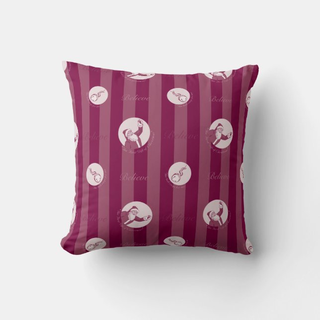 The Polar Express | Striped Santa Claus Pattern Cushion (Front)