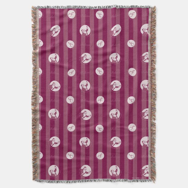 The Polar Express | Striped Santa Claus Pattern Throw Blanket (Front Vertical)