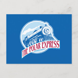 The Polar Express   Train Badge Holiday Postcard