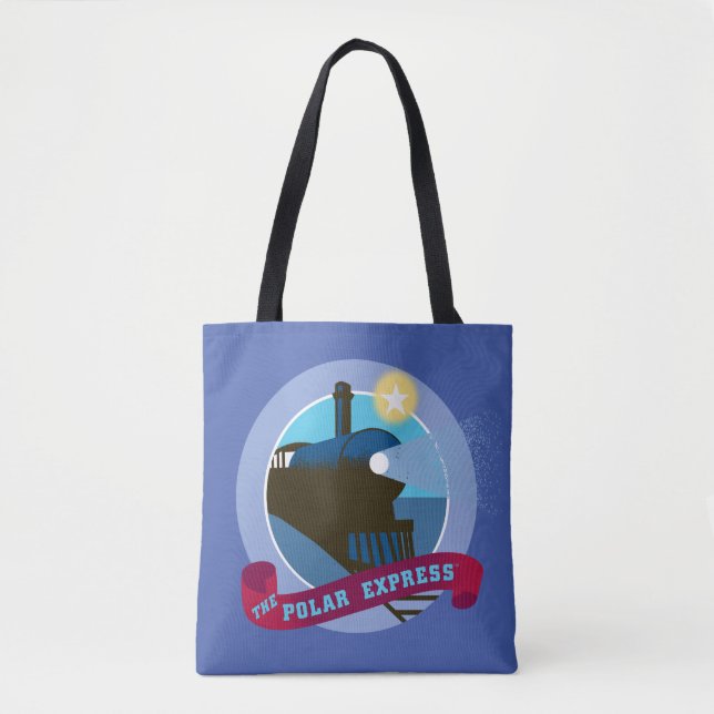The Polar Express | Vintage Train Badge Tote Bag (Front)