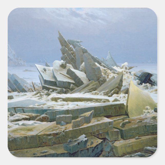 The Polar Sea, 1824 Square Sticker (Front)