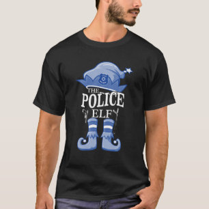 The Police Elf Matching Group Family Christmas Gif T-Shirt