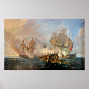 The Pomone vs. Alceste, Active, and Unite Poster