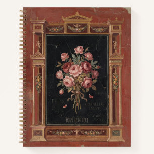 The Pompeian Rose: Ancient Roman Fresco Floral Notebook