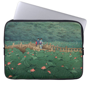 The Pond at Benten Shrine in Shiba Kawase Hasui   Laptop Sleeve