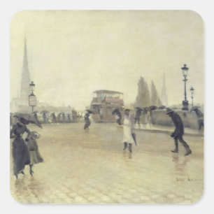 The Pont Corneille, Rouen, 1891 Square Sticker