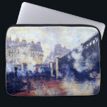 The Pont de l'Europe by Monet Laptop Sleeve<br><div class="desc">The Pont de l'Europe,  Gare Saint-Lazare,  famous painting by Claude Monet,  1877.</div>