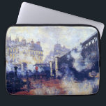 The Pont de l'Europe by Monet Laptop Sleeve<br><div class="desc">The Pont de l'Europe,  Gare Saint-Lazare,  famous painting by Claude Monet,  1877.</div>