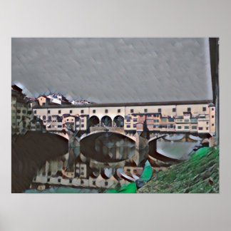 The Ponte Vecchio Card Poster