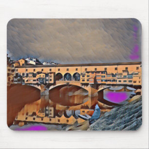The Ponte Vecchio Card Poster Acrylic Print Mouse Pad