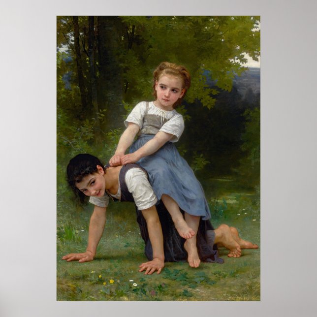 The Pony-Back Ride by William-Adolphe Bouguereau Poster (Front)