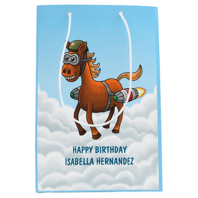 The Pony's Rocket Flight Medium Gift Bag (Front)