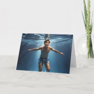 The Pool Boy Greetings Card