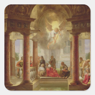The Pool of Bethesda, 1645 Square Sticker