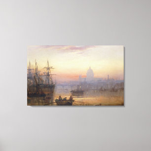 The Pool of London at Sundown, 1876 Canvas Print