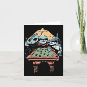 The Pool Sharks Funny Vintage Painting Parody  Card