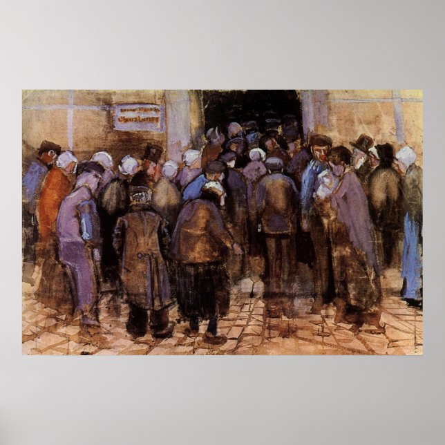 The Poor and Money by Vincent van Gogh Poster (Front)