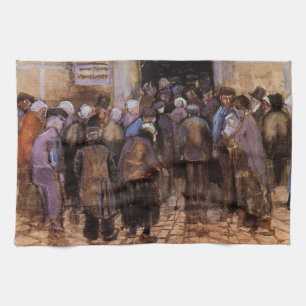 The Poor and Money by Vincent van Gogh Tea Towel