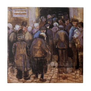 The Poor and Money by Vincent van Gogh Tile