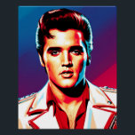 The Pop Art King of Rock Poster<br><div class="desc">Elvis reimagined! A vibrant pop art tribute to the King of Rock. Saturated colours and dramatic style capture the essence of his legend. Perfect for fans and art lovers!</div>