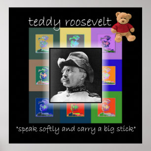 The Pop Art Teddy Roosevelt Poster