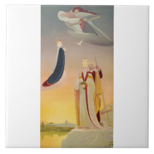 The Pope of Rome, Virgin Mary and Jesus Tile