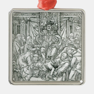 The Pope suppressed by King Henry VIII, 1534 Metal Tree Decoration