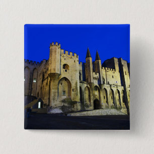 The Pope's Palace in Avignon at sunset. Built 2 15 Cm Square Badge