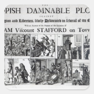 The Popish Damnable Square Sticker