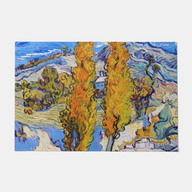 The Poplars at Saint-Rémy, Van Gogh Doormat (Front)
