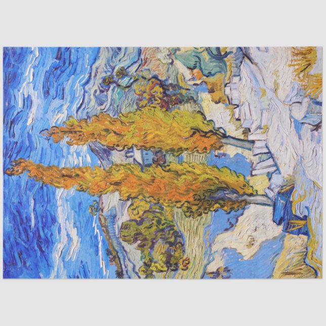 The Poplars at Saint-Rémy, Van Gogh Tissue Paper (Front)