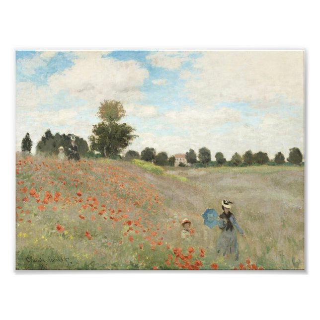The Poppy Field near Argenteuil by Claude Monet Photo Print (Front)