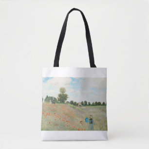 The Poppy Field near Argenteuil by Claude Monet Tote Bag