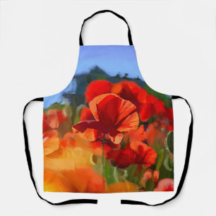 The poppy house - oil painting apron