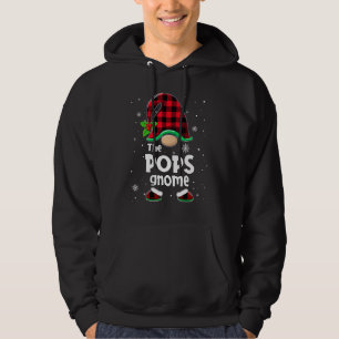 The Pops Gnome Buffalo Plaid Christmas Matching Fa Hoodie