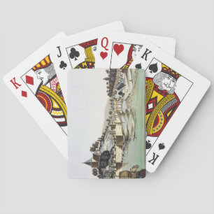 The port and town of Malacca, Malaysia, illustrati Playing Cards