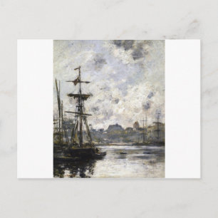 The Port, Fecamp by Eugene Boudin Postcard