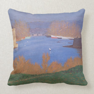 The Port of Marseille, 1901 Cushion