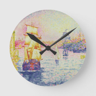 The Port of Marseilles, c.1909 (oil on canvas) Round Clock