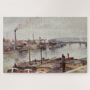 The Port of Rouen 2 (1883) by Camille Pissarro Jigsaw Puzzle