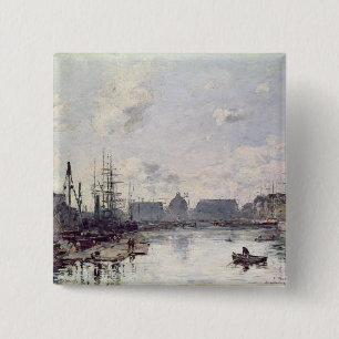 The Port of Trade, Le Havre, 1892 15 Cm Square Badge
