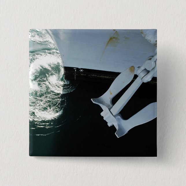 The port side Mark II Stockless Anchor 15 Cm Square Badge (Front)