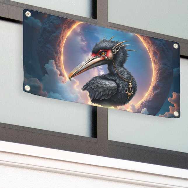 The Portal Keeper – Fantasy bird Banner (Outside Building)