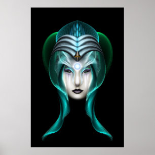 The Portrait Of Cyiria ISO Black Archival Poster