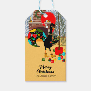 The Portuguese Rooster and the lights of Christmas Gift Tags