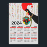The Portuguese Rooster Christmas 2024 Calendar<br><div class="desc">Pine tree needles and holly and scarlet fruits adorne a bauble that captures the very essence of the festive holiday. A Portuguese Christmas bauble stands as a perfect circle—an emblem of unity and harmony that symbolises togetherness. The round bauble has flowers, foliage, and semi-circles, in a palette of vibrant colours...</div>