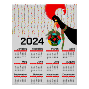 The Portuguese Rooster Christmas 2024 Calendar Poster