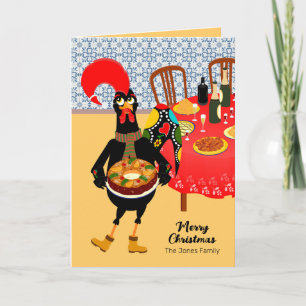 The Portuguese Rooster loves King Cake Card