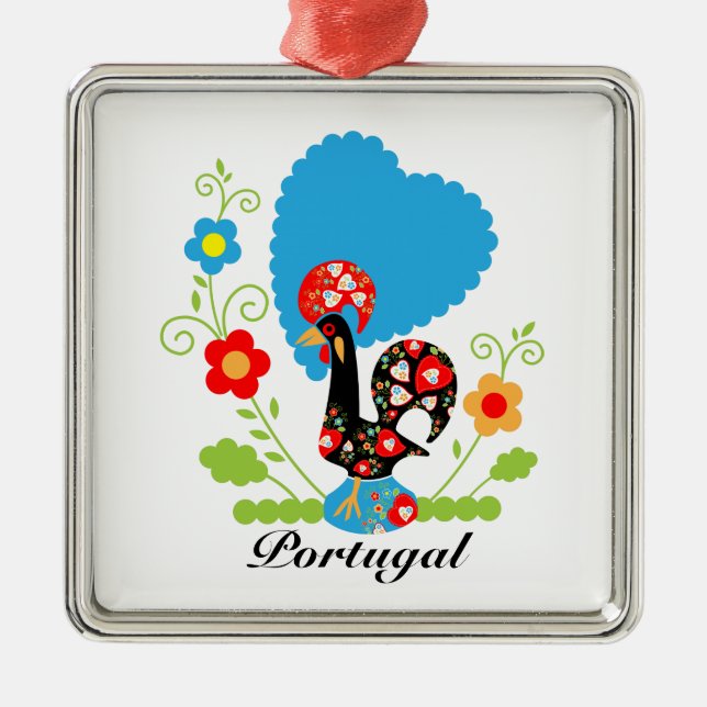 The Portuguese Rooster Metal Tree Decoration (Front)