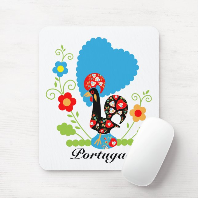 The Portuguese Rooster Mouse Pad (With Mouse)